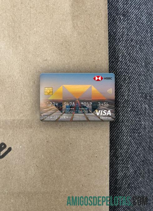 Polônia HSBC Bank Visa Electron Cartão Photolook Front exemplo real